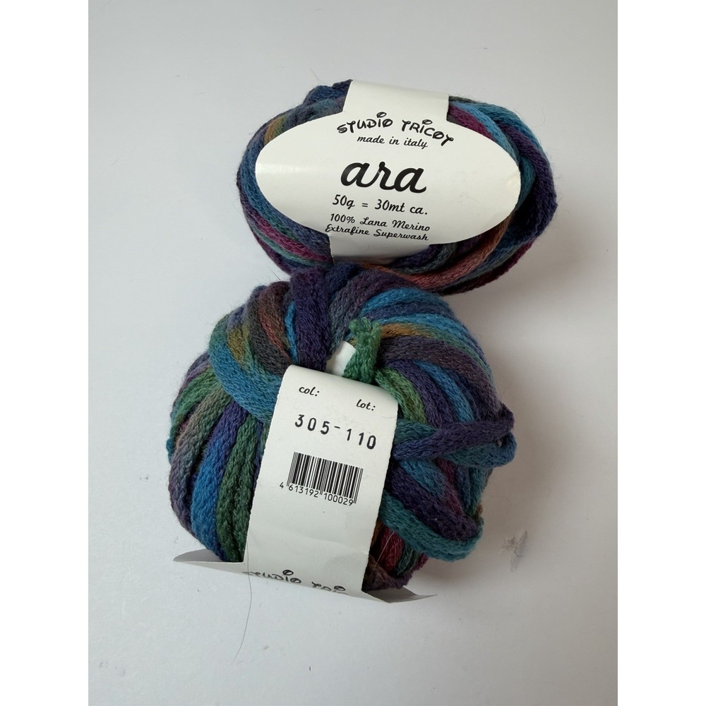 Studio Tricot Yarn‎ Super Bulky Extrafine Superwash Merino Lot Of 2 50g Each